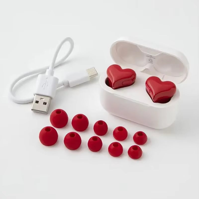 Fall in Love with Music: Heart-Shaped Bluetooth Earbuds Perfect for Women! 🎧❤️ #GiftIdeas #WirelessHeadphones