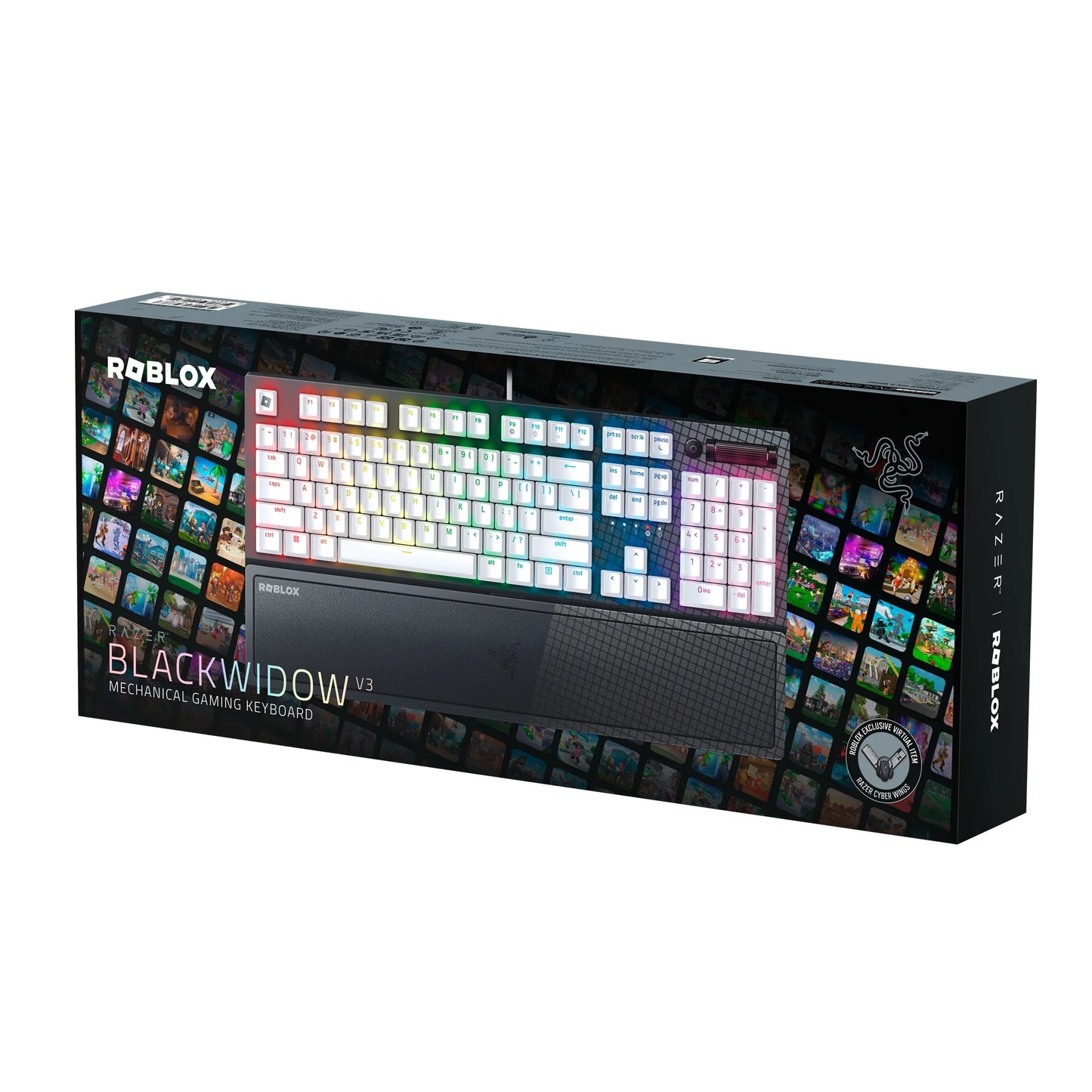 Level up your gaming with the Blackwidow V3 Wired Mechanical Keyboard! 🌟✨ Chroma RGB, comfy wrist rest, and perfect for Roblox! 🎮🖥️ #GamingGear #BlackwidowV3