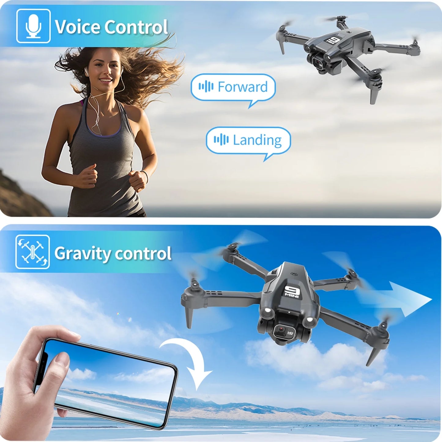 Unleash Your Inner Pilot with Our Foldable Drone! 🚁✨ 1080P HD Camera, 360° Flips & Waypoint Flight - Perfect for All Ages! Includes 2 Batteries! 🛩️💥