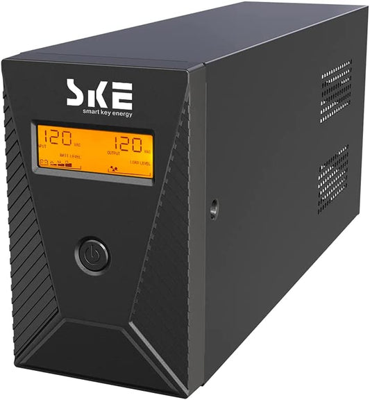 Uninterruptible Power Supply - 600VA/360W Ups Battery Backup and Surge Protector,Computer Uninterruptible Power Supply Units,Ske Ups Power Supply