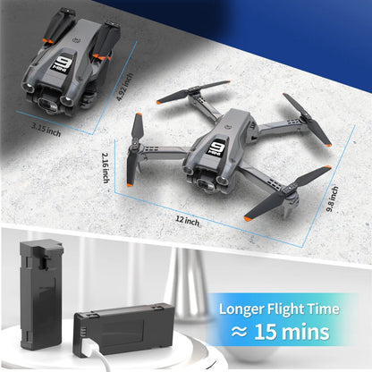 Unleash Your Inner Pilot with Our Foldable Drone! 🚁✨ 1080P HD Camera, 360° Flips & Waypoint Flight - Perfect for All Ages! Includes 2 Batteries! 🛩️💥