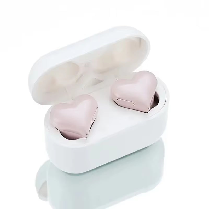 Fall in Love with Music: Heart-Shaped Bluetooth Earbuds Perfect for Women! 🎧❤️ #GiftIdeas #WirelessHeadphones