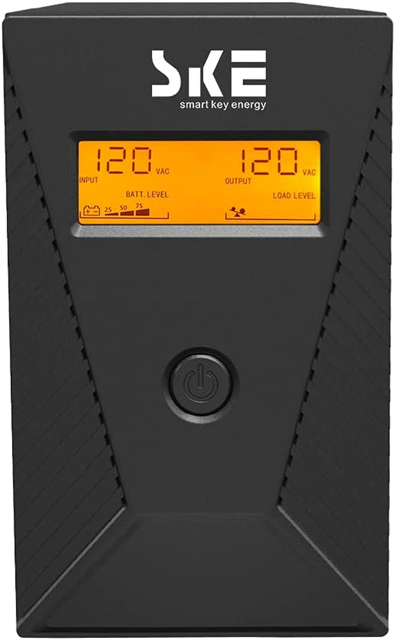 Uninterruptible Power Supply - 600VA/360W Ups Battery Backup and Surge Protector,Computer Uninterruptible Power Supply Units,Ske Ups Power Supply