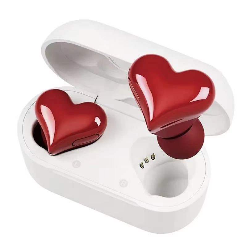 Fall in Love with Music: Heart-Shaped Bluetooth Earbuds Perfect for Women! 🎧❤️ #GiftIdeas #WirelessHeadphones